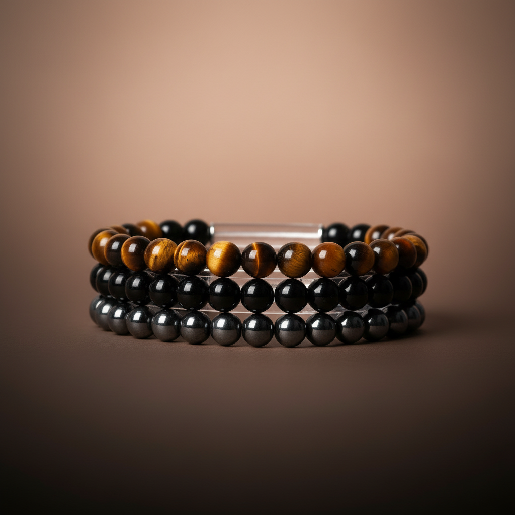 Tiger Eye Trio Bracelet Set