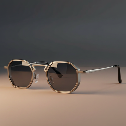 HexaShades™ 2025 – Steampunk Polygon Sunglasses