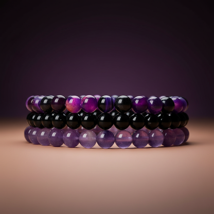 Tiger Eye Trio Bracelet Set