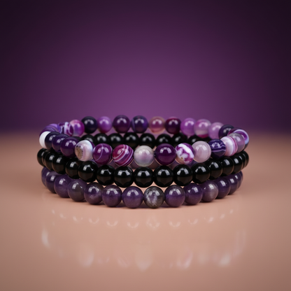 Tiger Eye Trio Bracelet Set
