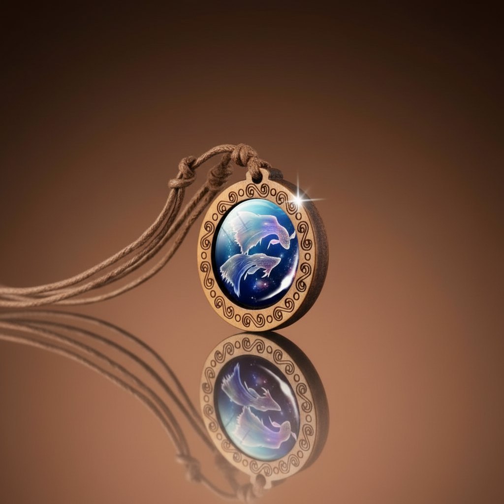 ZodiacWood Charm Necklace