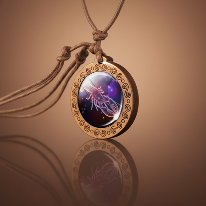 ZodiacWood Charm Necklace