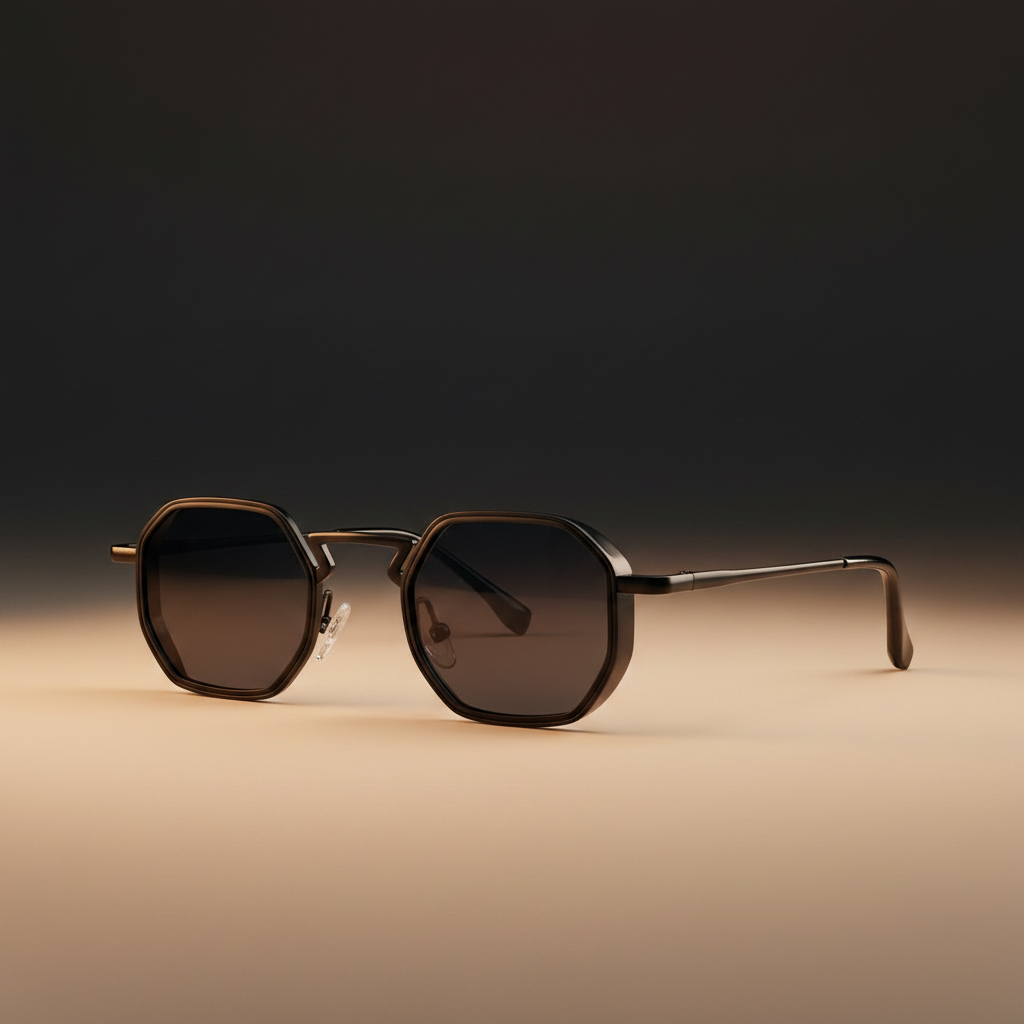 HexaShades™ 2025 – Steampunk Polygon Sunglasses
