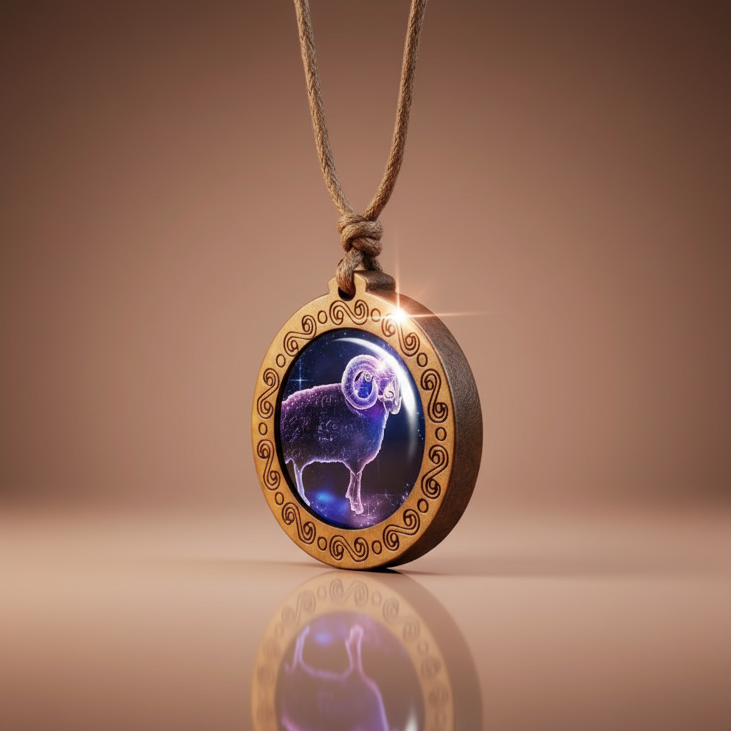 ZodiacWood Charm Necklace