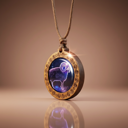 ZodiacWood Charm Necklace