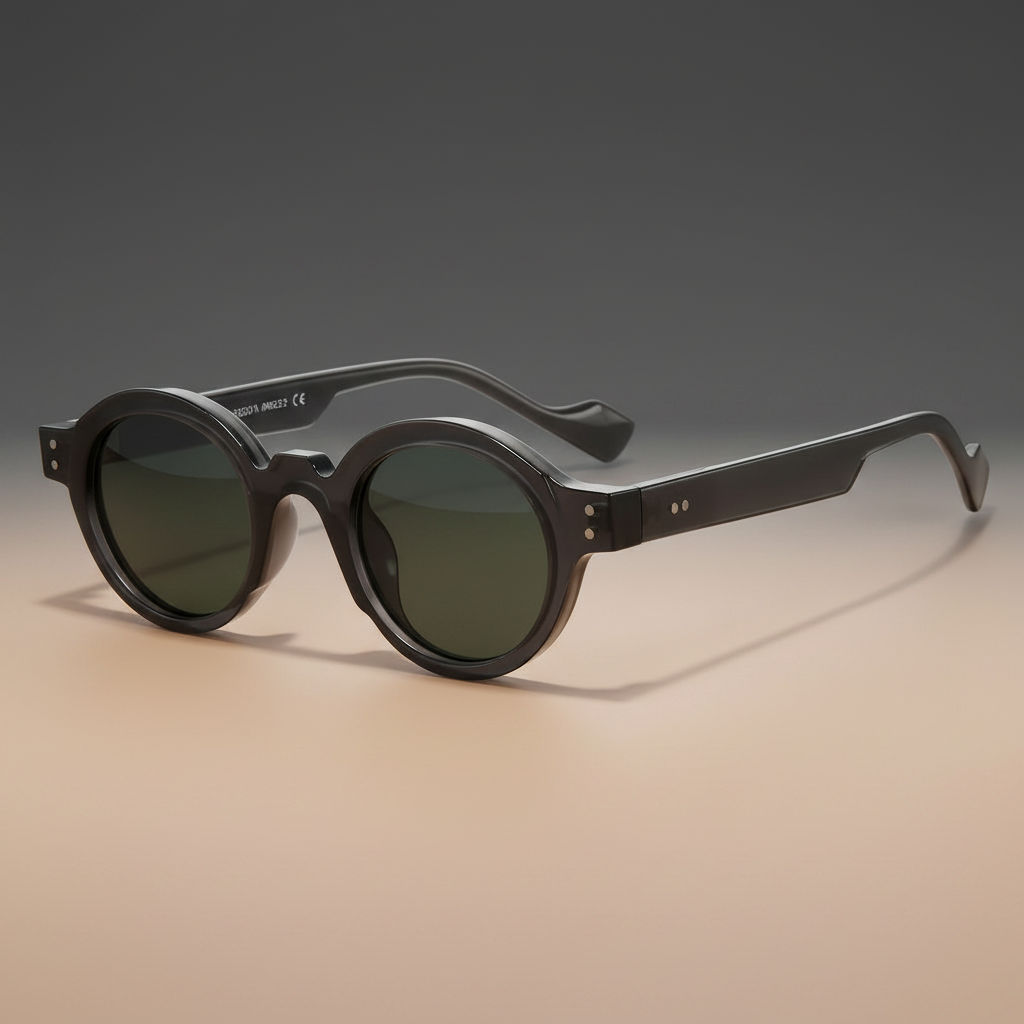 RivetRND™ – Retro Punk Round Sunglasses