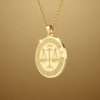 Radiant Gold Zodiac Necklace