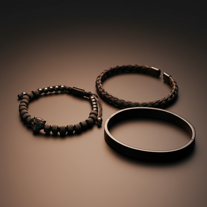 Leopard Head 3pcs/set Stainless Steel Bracelet