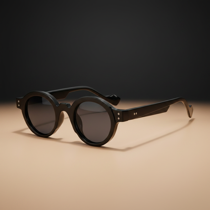 RivetRND™ – Retro Punk Round Sunglasses