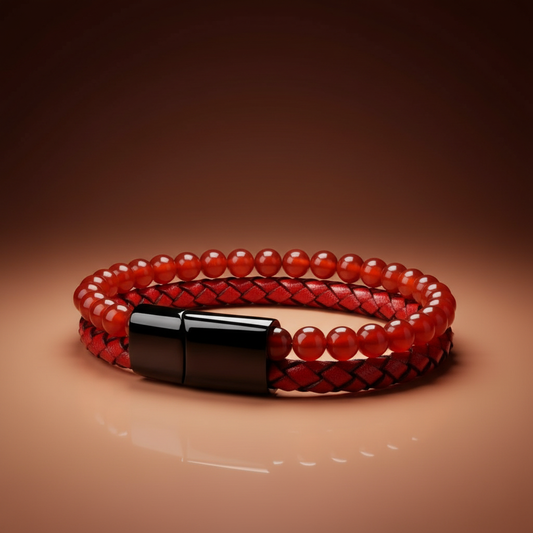 StoneCraft Leather Braided Bracelet