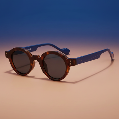 RivetRND™ – Retro Punk Round Sunglasses