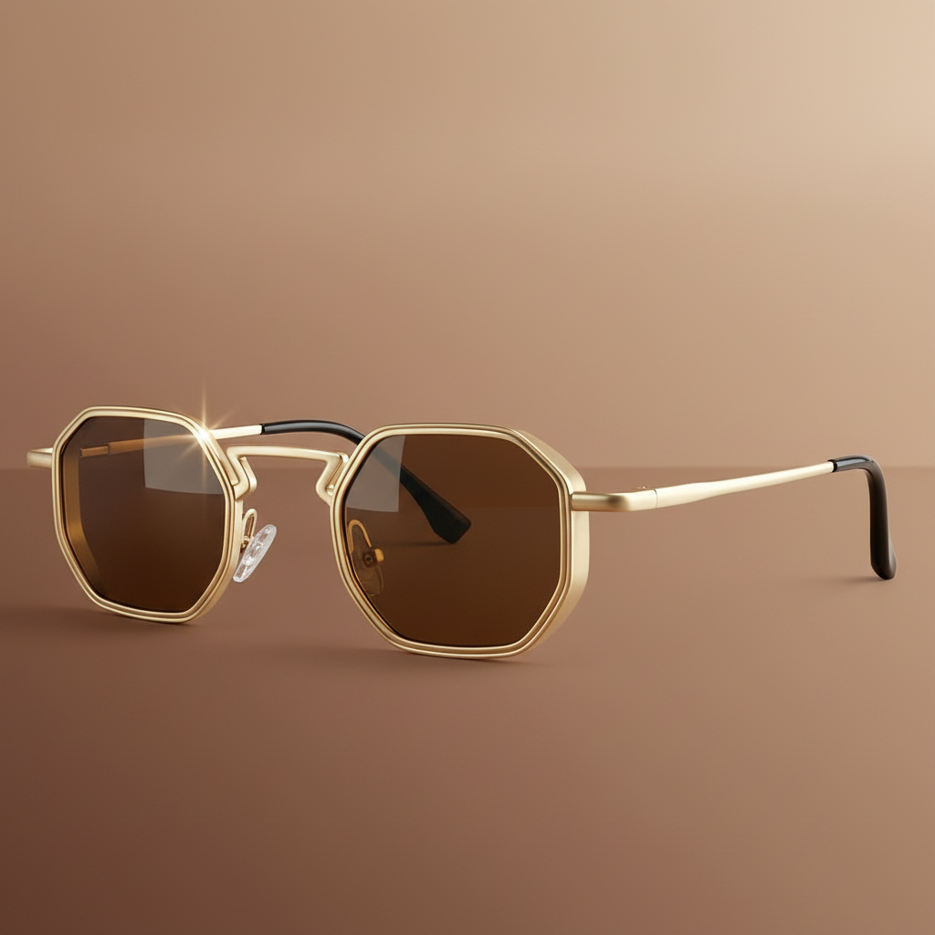 HexaShades™ 2025 – Steampunk Polygon Sunglasses