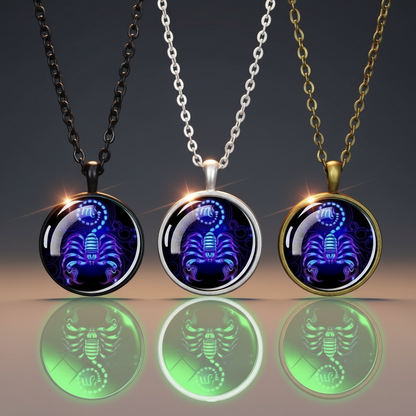 Stellar Glow Zodiac Necklaces