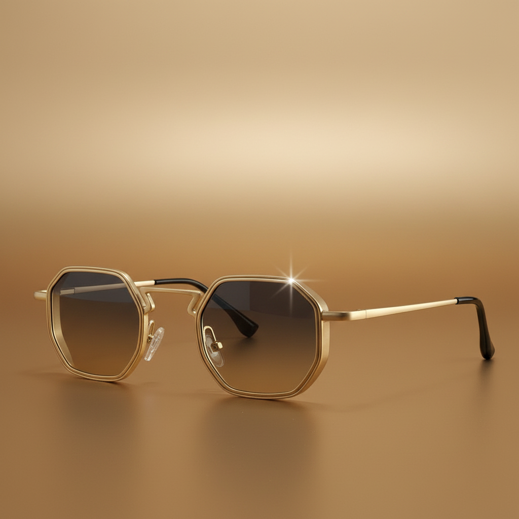HexaShades™ 2025 – Steampunk Polygon Sunglasses