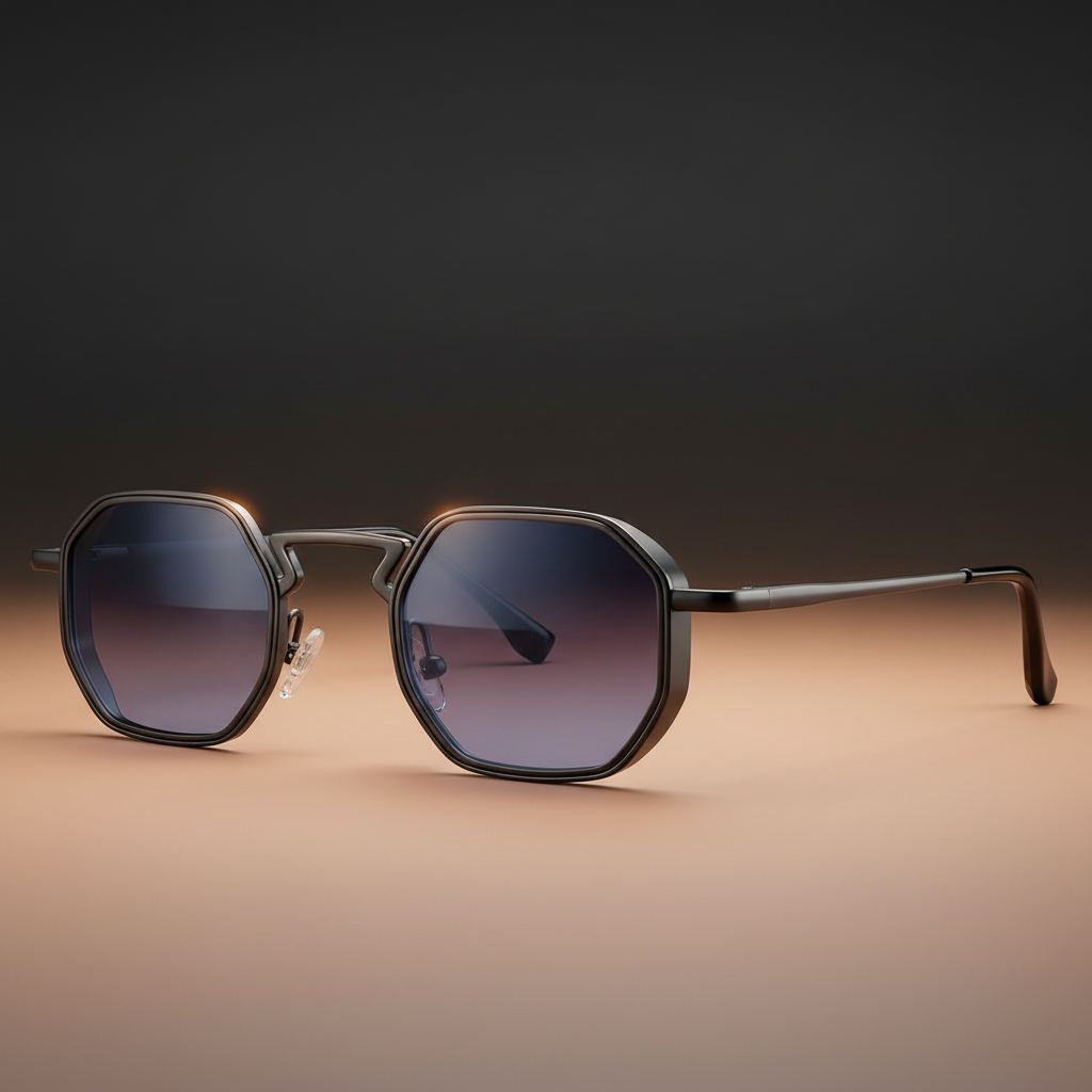 HexaShades™ 2025 – Steampunk Polygon Sunglasses