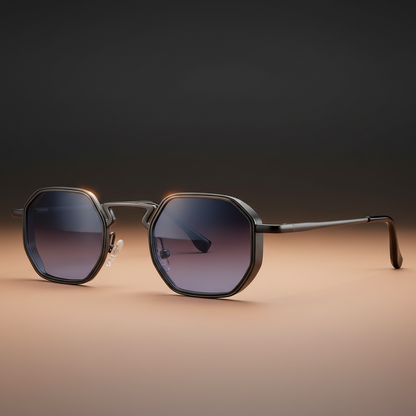 HexaShades™ 2025 – Steampunk Polygon Sunglasses