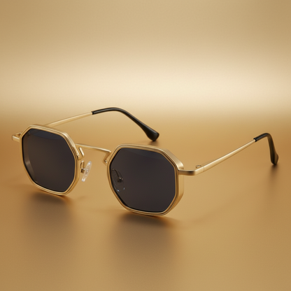 HexaShades™ 2025 – Steampunk Polygon Sunglasses