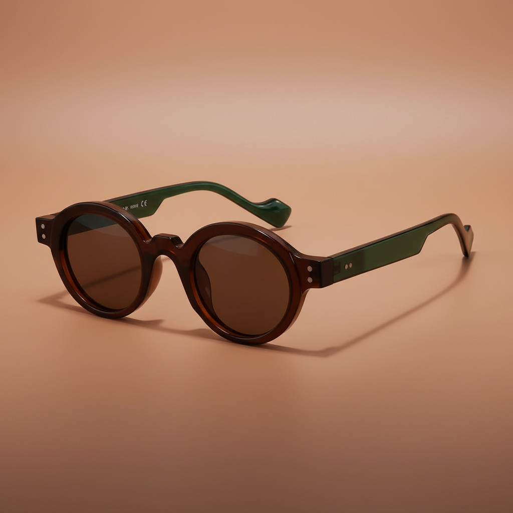 RivetRND™ – Retro Punk Round Sunglasses