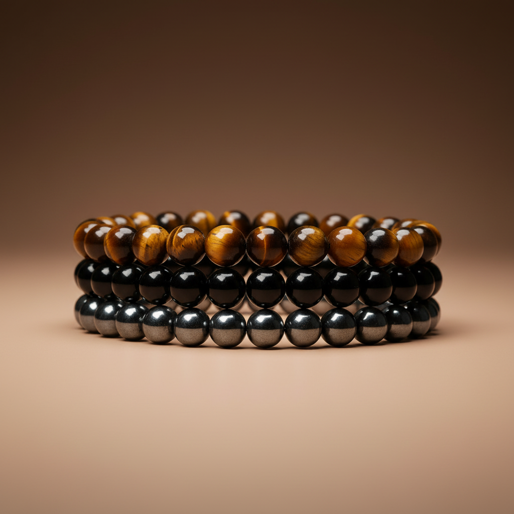 Tiger Eye Trio Bracelet Set