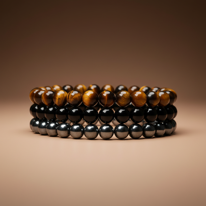 Tiger Eye Trio Bracelet Set