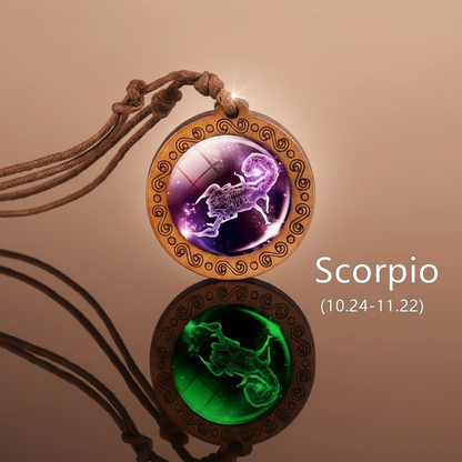 ZodiacWood Charm Necklace