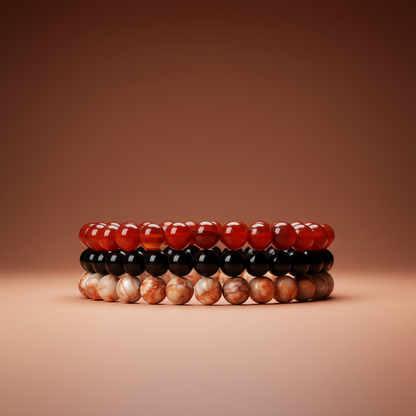 Tiger Eye Trio Bracelet Set