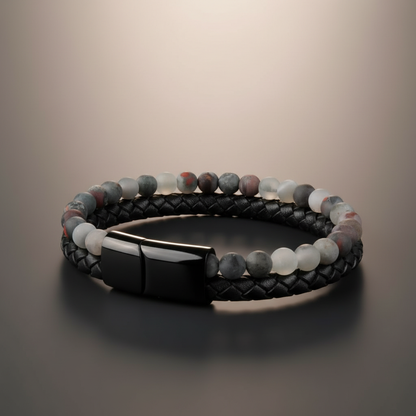 StoneCraft Leather Braided Bracelet