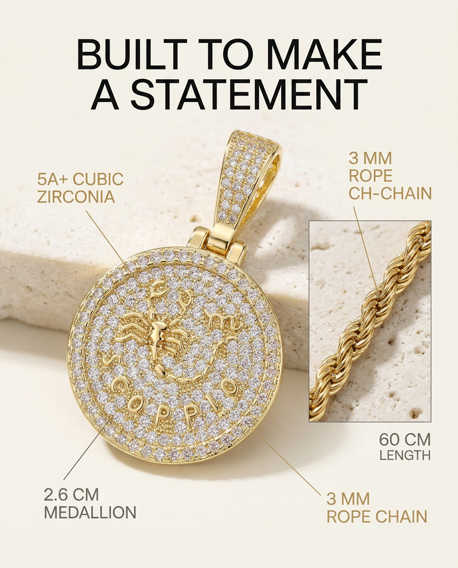 ZodiFeel Radiance Zodiac Medallion Necklace