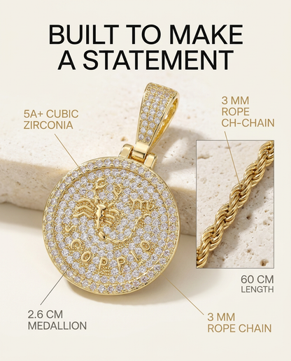 ZodiFeel Radiance Zodiac Medallion Necklace