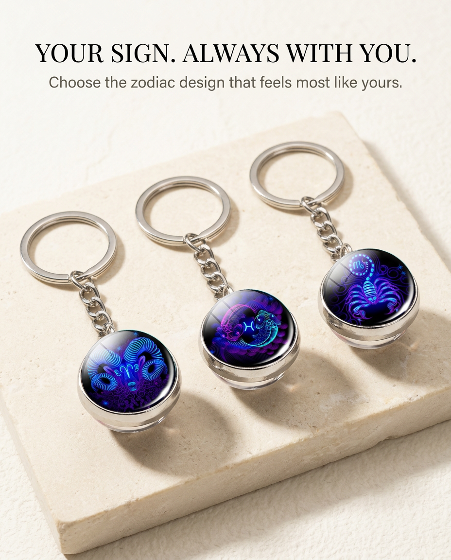 ZodiFeel Orbit Zodiac Keychain