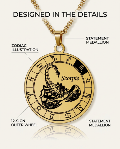 ZodiFeel Heritage Zodiac Medallion Necklace