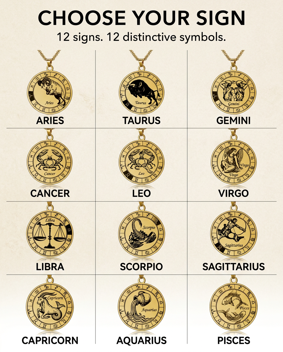 ZodiFeel Heritage Zodiac Medallion Necklace