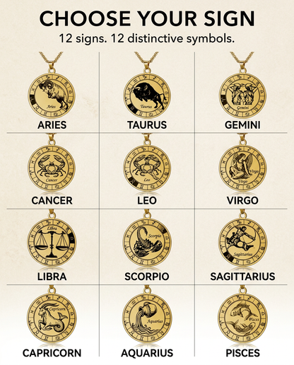 ZodiFeel Heritage Zodiac Medallion Necklace