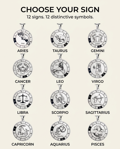ZodiFeel Heritage Zodiac Medallion Necklace
