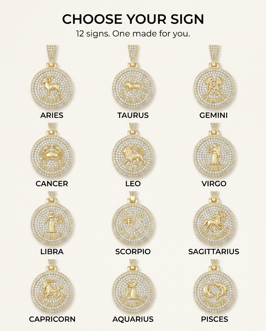 ZodiFeel Radiance Zodiac Medallion Necklace