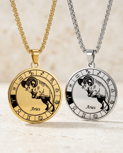 ZodiFeel Heritage Zodiac Medallion Necklace